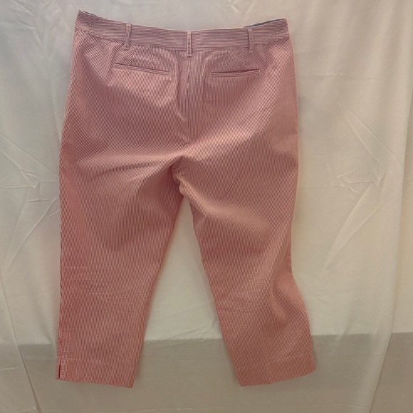 Talbots Striped Pink Crop Pants - Picture 5 of 7